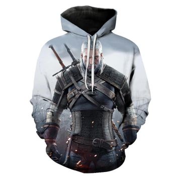 The Witcher 3 Hoodie: Geralt of Rivia Casual Pullover Hoodie