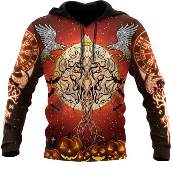 Loose And Gorgeous Orange Pumpkin Pattern Halloween Hoodie