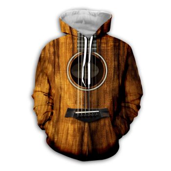 Cute Yellow Strings Pattern Music Hoodie