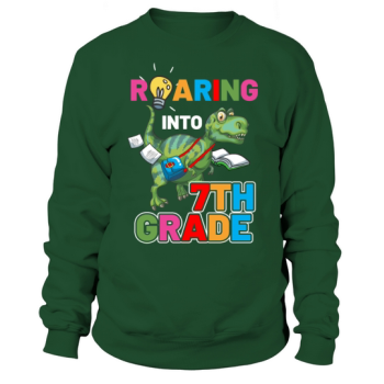 Welcome Back To School Cute Dinosaur 7th Grade Sweatshirt