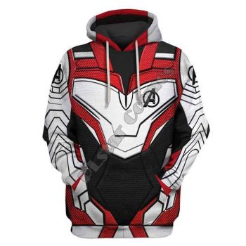 Loose And Gorgeous White Red Totem Pattern Human Face Hoodie