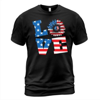 4th of July American Flag Love