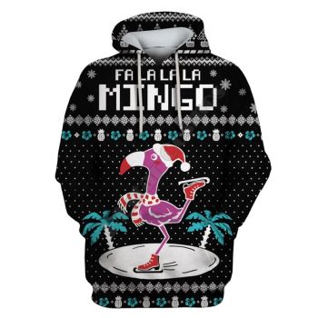  Street Black Chicken Pattern Christmas Hoodie