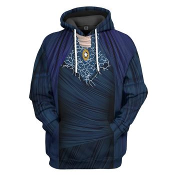 Cute Blue Stripes Pattern Armor Hoodie