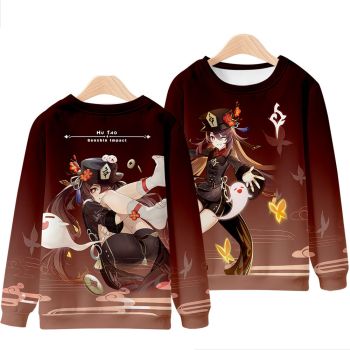 Brown Personality Genshin Impact Anime Hu Tao Hoodie