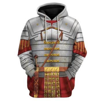 Street Style Grey Red Dog Pattern Animals Hoodie