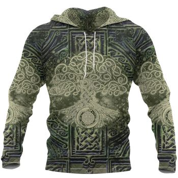 Fashion Green Tree Pattern Armor Hoodie