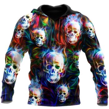 Cute Colorful Skull Pattern Skull Hoodie