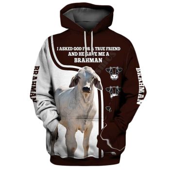 Generous And Beautiful Brown White Sheep Pattern Animals Hoodie