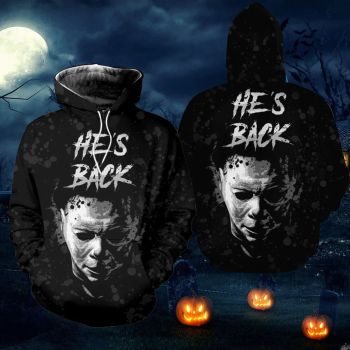  Precious Black Horror Characters Pattern Halloween Hoodie