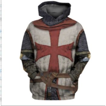 Street Brown Belt Pattern Armor Hoodie