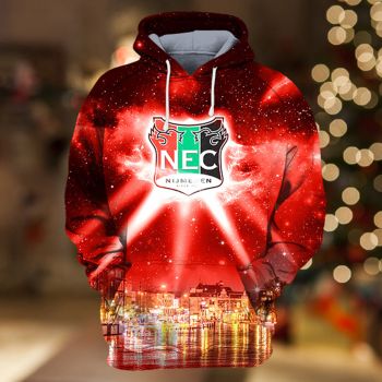 Street Red Lighting Pattern Lighting Hoodie