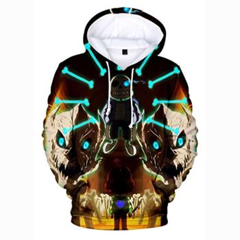 Undertale Hoodie &#8211; Sans Skull 3D Print Pullover Drawstring Hoodie