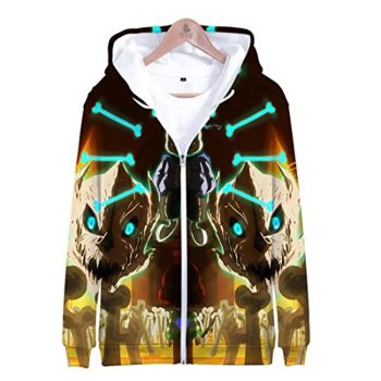 Undertale Jacket &#8211; Skull 3D Print Zip Up Jacket