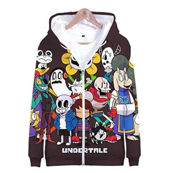 Undertale Jacket &#8211; Undertale Character Colorful 3D Full Print Zip Up Jacket