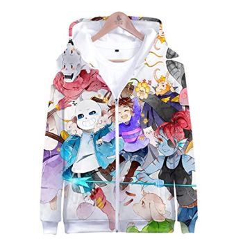 Undertale Jacket &#8211; Undertale Colorful 3D Full Print Zip Up Jacket