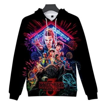 Unisex 3D Stranger Things 3 Print Pullover Hoodie Sweatshirt