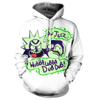 Unisex Fashion Anime Men&#8217;s Novelty 3D Hoodie &#8211; Funny Cartoon Rick and Morty Sweatshirt