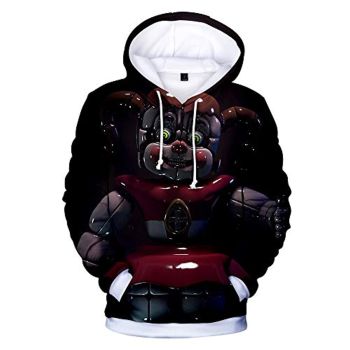 Unisex Five Nights at Freddy Hoodie 3D Print Pullover Cosplay Hooded Sweatshirt Costume for Men Kids