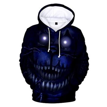 Unisex Five Nights at Freddy Hoodie 3D Print Pullover Cosplay Hooded Sweatshirt Costume for Men Kids