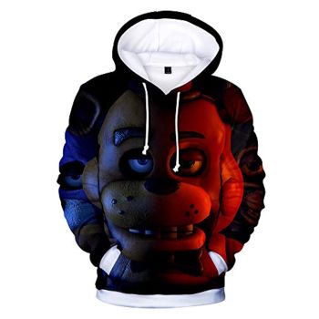 Unisex Five Nights at Freddy Hoodie 3D Print Pullover Cosplay Hooded Sweatshirt Costume for Men Kids