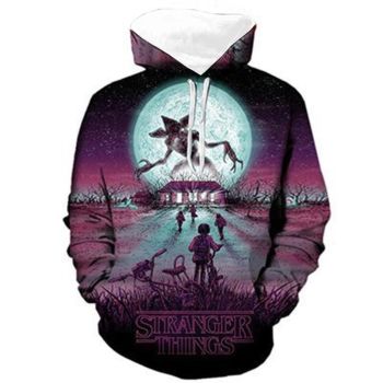 Unisex TV Series Hoodies Stranger Things Season 3 Pullover 3D Print Demogorgon Epic Hoodie