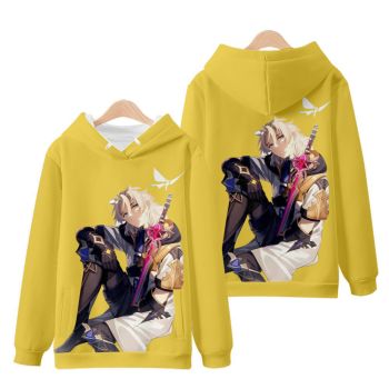 Yellow Elegant Genshin Impact Albedo Anime Hoodie