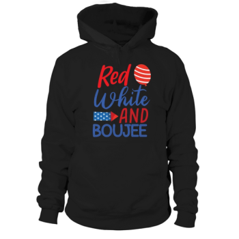 Red, White and Boujee Hooded Sweatshirt