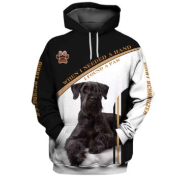  Generous And Beautiful Black White Dog Pattern Animals Hoodie