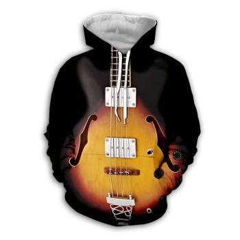 Precious And Gorgeous Brown Strings Pattern Music Hoodie