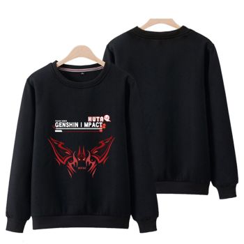 Chic Genshin Impact Hu Tao Cosplay Anime Black Hoodie