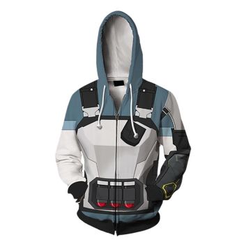 Valorant 3D Print Zipper Up Sweatshirt Hoodie