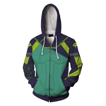 Valorant 3D Print Zipper Up Sweatshirt Hoodie