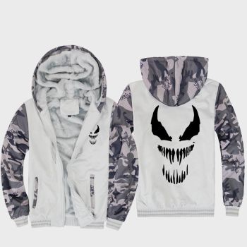 Venom Jackets &#8211; Solid Color Venom Movie Series Venom Sign Super Cool Black Fleece Jacket