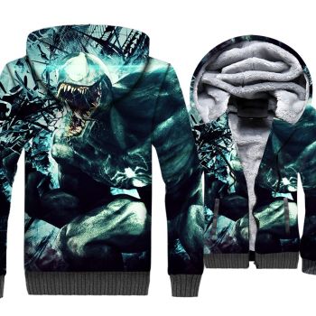 Venom Jackets &#8211; Venom Movie Series Anti-Hero Venom Super Cool 3D Fleece Jacket
