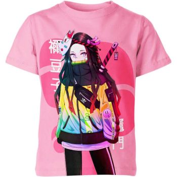 Vibrant Pink Nezuko Kamado From Demon Slayer Shirt