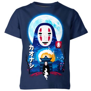 No Face Haku Chihiro Ogino in Calming Blue Shirt