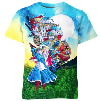 Howl's Moving Castle From Studio Ghibli Shirt - Multicolor !