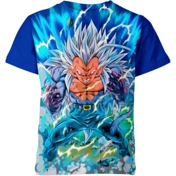 Radiant Saiyan Energy - Vibrant Blue Shirt