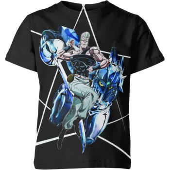 Jean Pierre Polnareff And Silver Chariot From Jojo'S Bizarre Adventure Shirt - Shadowed Legends in Black