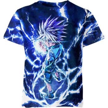 Serene Determination - Killua Zoldyck From Hunter x Hunter Shirt in Blue