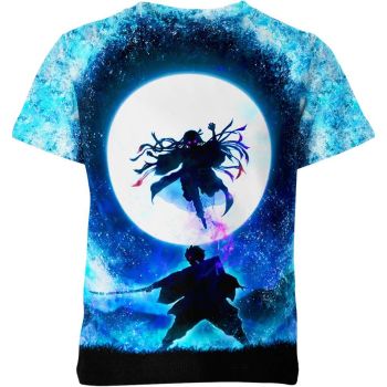 Tanjiro And Nezuko Kamado From Demon Slayer Shirt - Blue