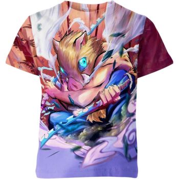 Inosuke Hashibira From Demon Slayer Shirt - Vibrant Beast's Palette!