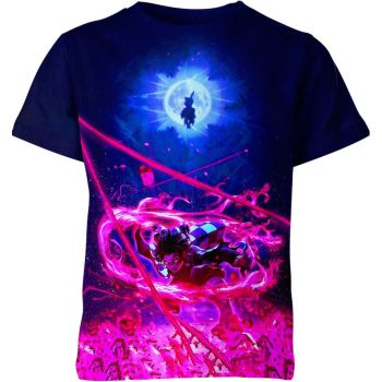 Tanjiro Kamado From Demon Slayer Shirt - Blue