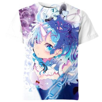 Azure Serenity: Rem From Re Zero Shirt