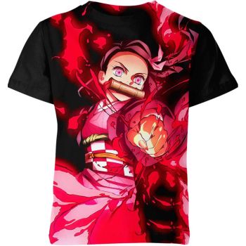 Sensational Black-Rose Nezuko Kamado From Demon Slayer Shirt