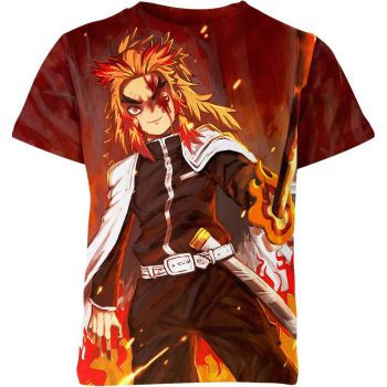 Earthy Rust Kyojuro Rengoku From Demon Slayer Shirt