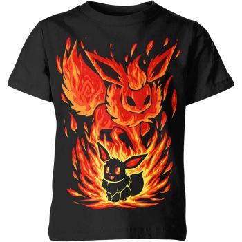 Eeveelution Duo Mystical Black Flareon and Eevee From DQS Shirt