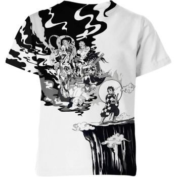 Monochrome Magic Demon Slayer Shirt - Lively and Cute