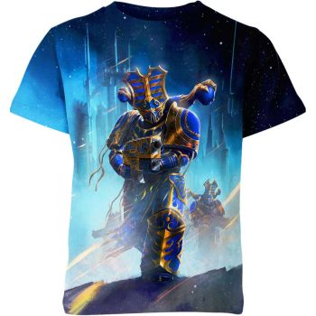 Warhammer's Mighty Strike - Deep Blue Warhammer Shirt